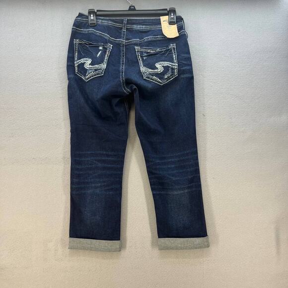 NWT Silver Jeans Co. Suki Capri Women's Jean Capri Size W28 L22.5 Mid Rise - Picture 6 of 16